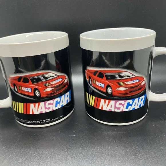 2 NASCAR Mugs Coffee Cups Sherwood Collectibles 2005 Set of 2 Racing Cars Logo - Picture 3 of 7